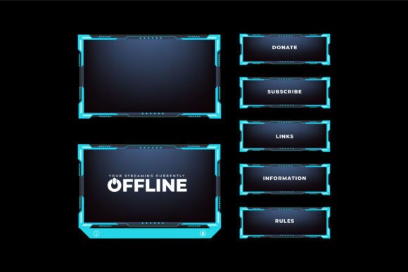 Download Live Streaming Overlay Template Vector - Streaming Collection