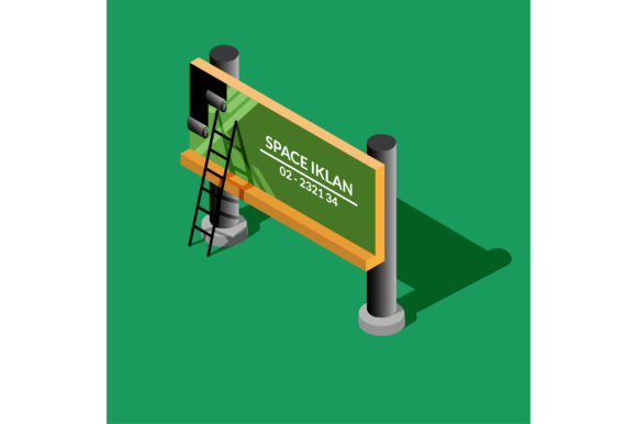 Download Vector Isometric - Billboard Reklame Adv - Premium Bundle