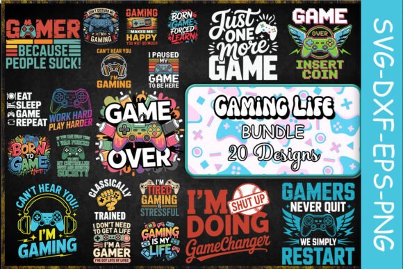 Download Gaming Life SVG Bundle - Gaming Collection