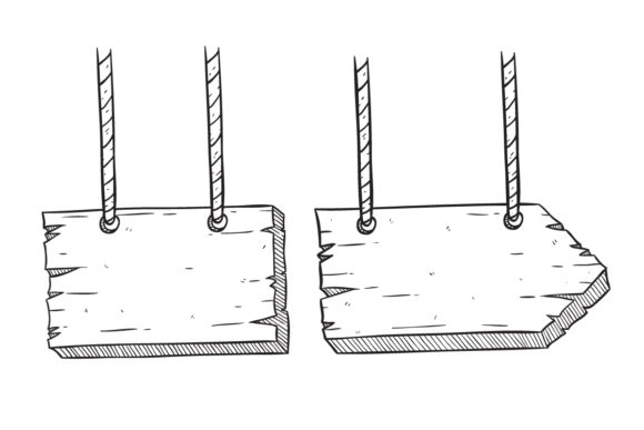 Download Hand Drawing Wooden Billboard - Billboard Collection