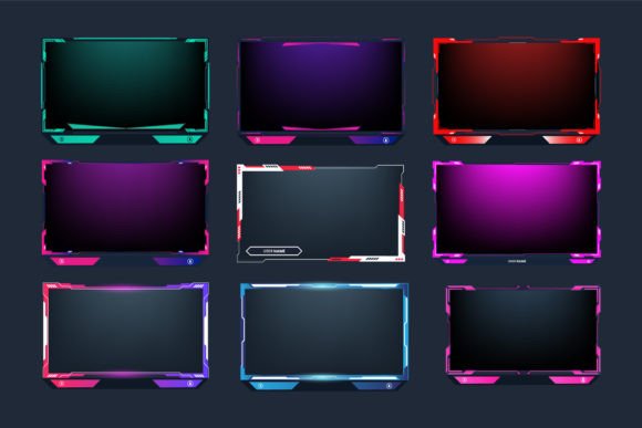 Download Broadcast Gaming Screen Set Vector - Gaming Collection