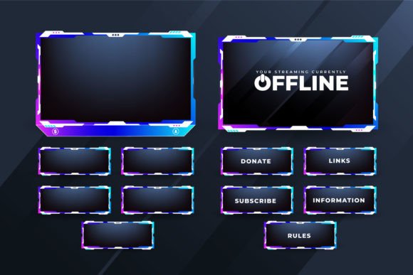 Download Online Gaming Overlay Design Vector - Gaming Collection
