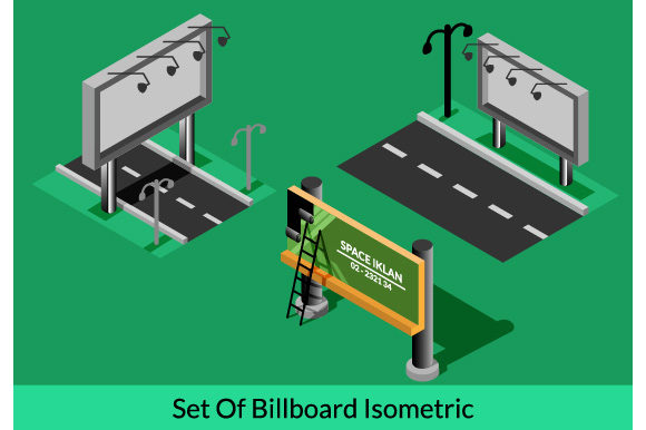 Download Vector Isometric - Billboard Reklame Adv - Premium Bundle