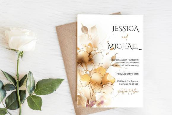 Download Autumn Golden Wedding Invitation - Invitation Collection