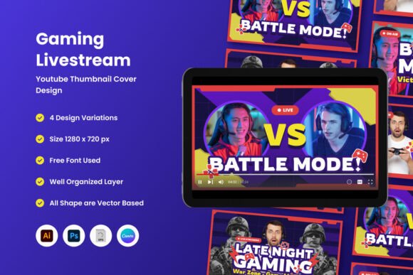 Download Gaming Livestream YouTube Thumbnail - Gaming Collection