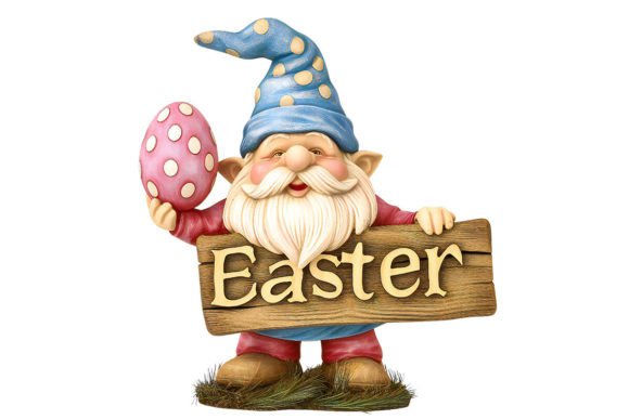 Download Easter Gnome with Signboard Sublimation - Signboard Collection