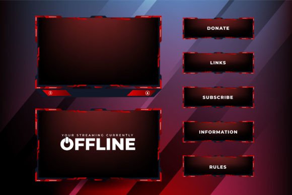 Download Live Gaming Overlay Screen Panel Vector - Gaming Collection