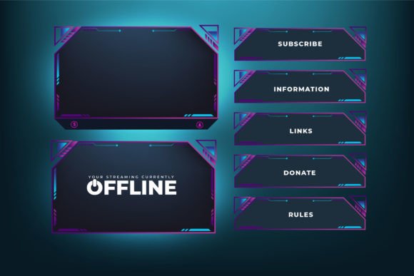 Download Digital Streaming Overlay Template - Streaming Collection