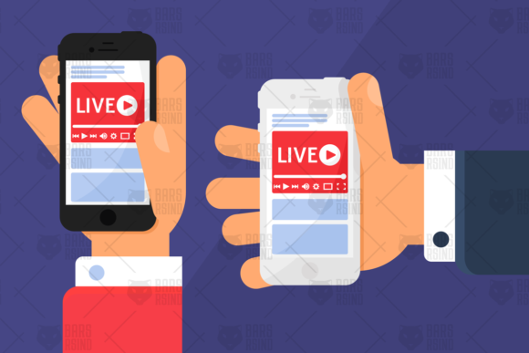 Download Live Streaming in Hand Illustration - Streaming Collection