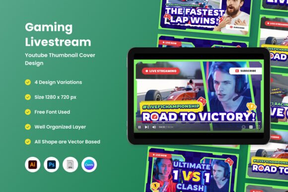 Download Gaming Thumbnail for YouTube Livestream - Gaming Collection