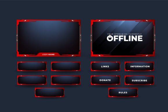 Download Streaming Overlay Vector for Gamers - Streaming Collection