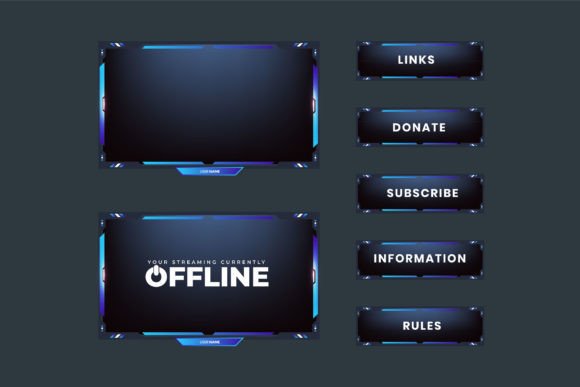 Download Futuristic Gaming Overlay Vector Design - Gaming Collection