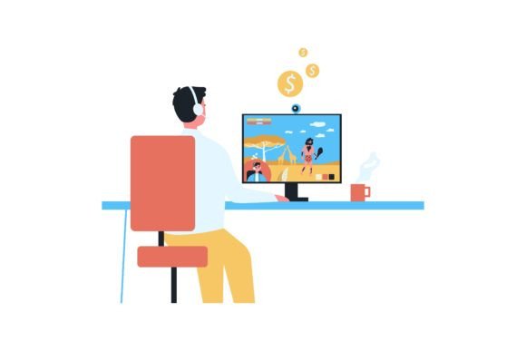 Download Cartoon Guy Streaming Game He Playing on - Streaming Collection