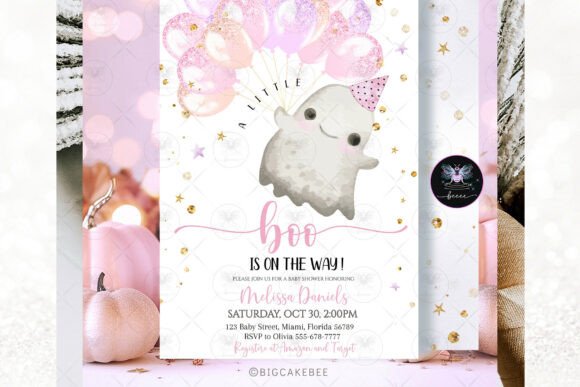 Download Little Boo Hallowen Baby Show Invitation - Invitation Collection