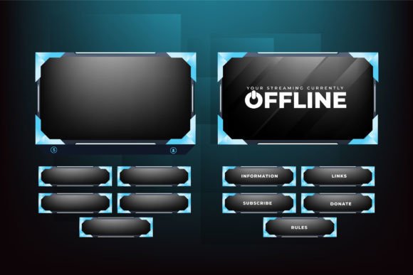 Download Live Gaming Overlay Vector Template - Gaming Collection